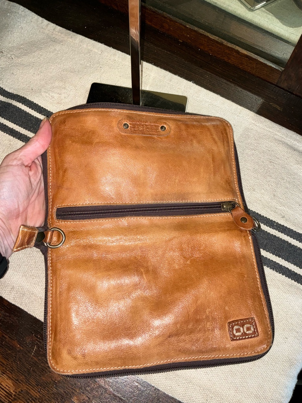 Bed Stu TEMPLETON II Tan Rustic Clutch Wallet MSRP $189 - Picture 11 of 13